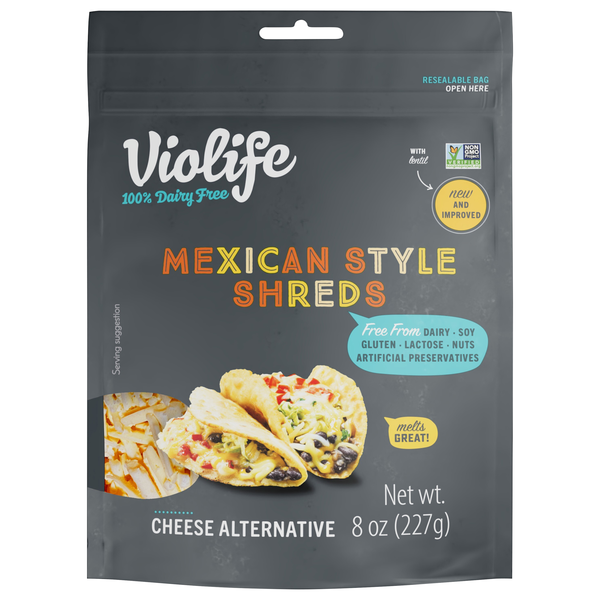 Violife Dairy Free Vegan Shredded Mexican Style Cheese Alternative