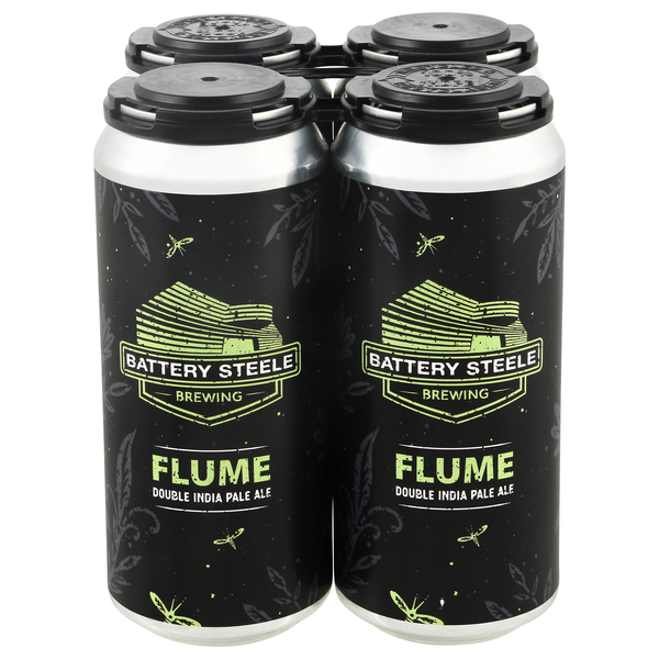 Battery Steele Brewing Flume Double India Pale Ale Beer - 4 pk