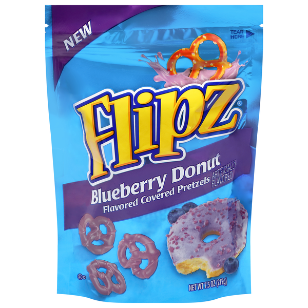 Flipz Blueberry Donut Flavored Covered Pretzels