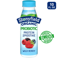 Stonyfield Organic Probiotic Low Fat Wild Berry Yogurt Protein