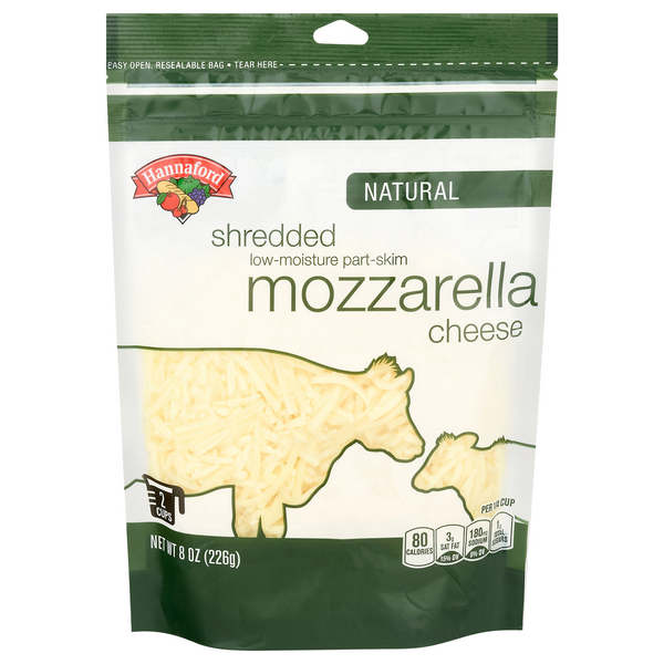 Hannaford Natural Shredded Part Skim Mozzarella Cheese