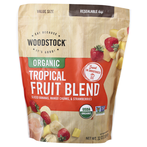 Woodstock Organic Tropical Fruit Blend Value Size Frozen