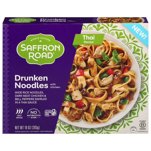 Saffron Road Drunken Noodles with Chicken Frozen Meal