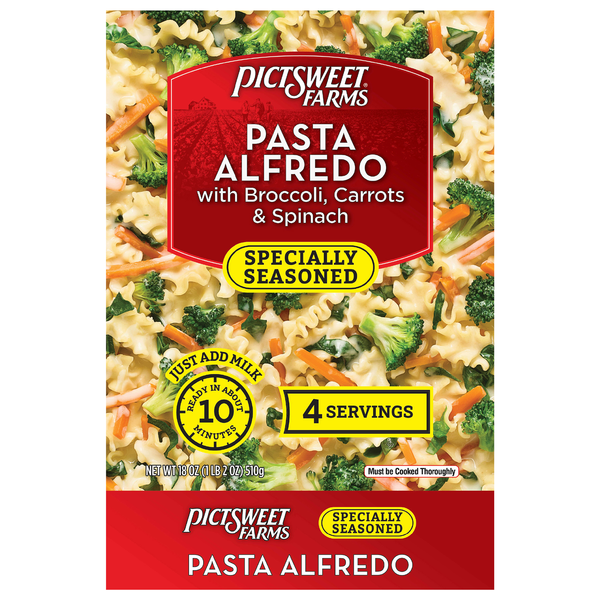 Pictsweet Farms Pasta Alfredo with Broccoli Carrots & Spinach Frozen
