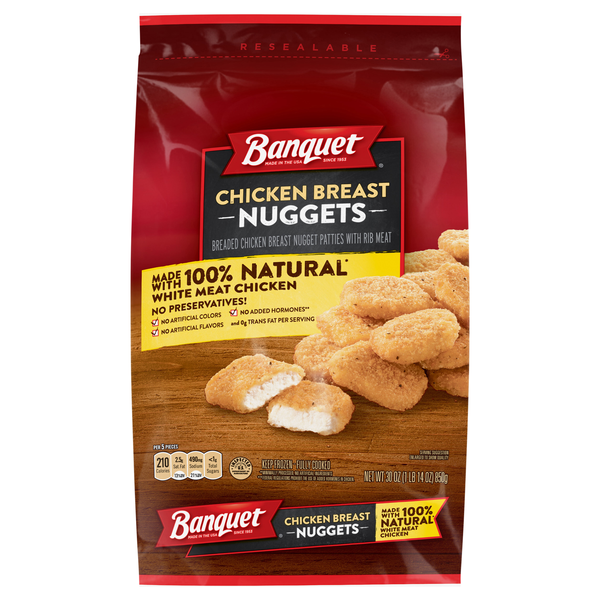 Banquet Breaded Chicken Breast Nuggets Frozen