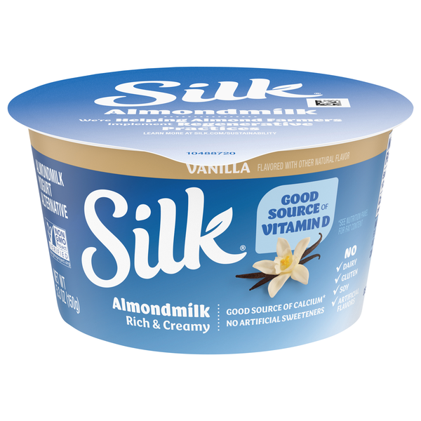 Silk Dairy Free Vegan Vanilla Almondmilk Yogurt Alternative Cup
