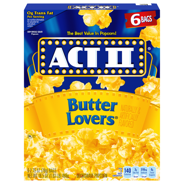 Act II Butter Lovers Microwave Popcorn