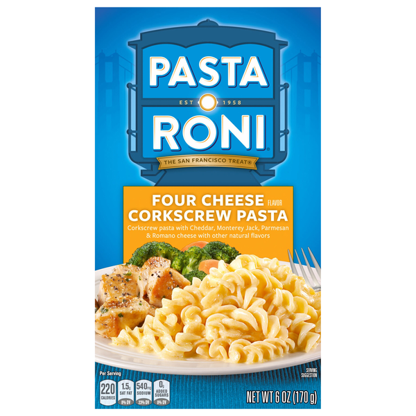 Pasta Roni Four Cheese Flavor Corkscrew Pasta