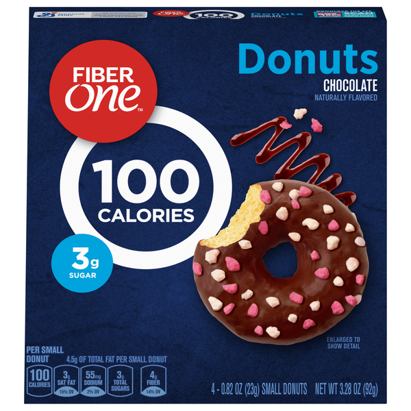 Save on Fiber One 100 Calories Chocolate Small Donuts 4 ct Order