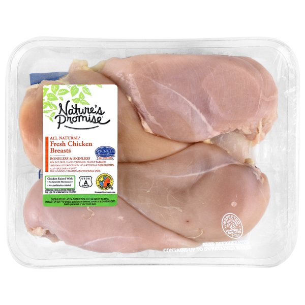 Nature's Promise All Natural Boneless & Skinless Chicken Breasts Fresh