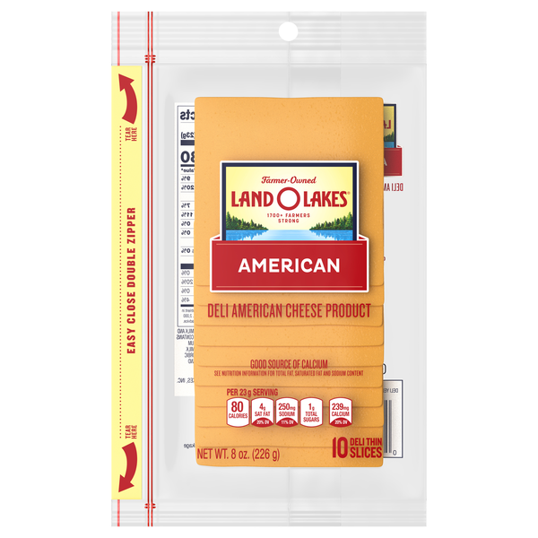 Land O Lakes Deli Yellow American Cheese Slices - 10 ct