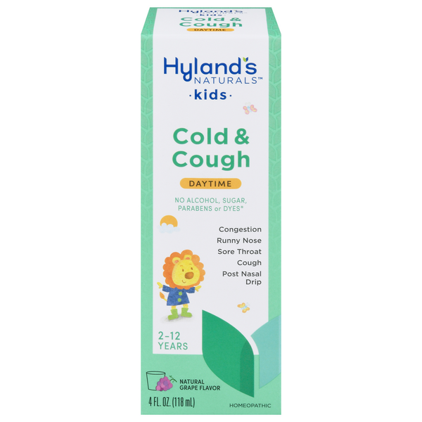 Hyland's Naturals Kids Daytime Cold & Cough Liquid Grape 2-12 Years