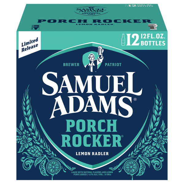 Samuel Adams Porch Rocker Lemon Radler Beer - 12 pk