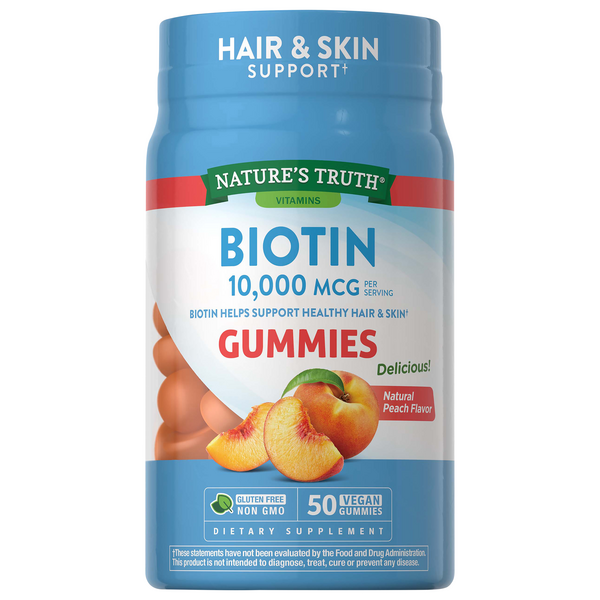 Save on Nature's Truth Biotin 10000 mcg Gummies Peach Flavor Order