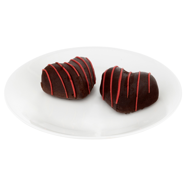 Our Brand Bakery Plain Mini Cheesecake Hearts with Ganache - 2 ct