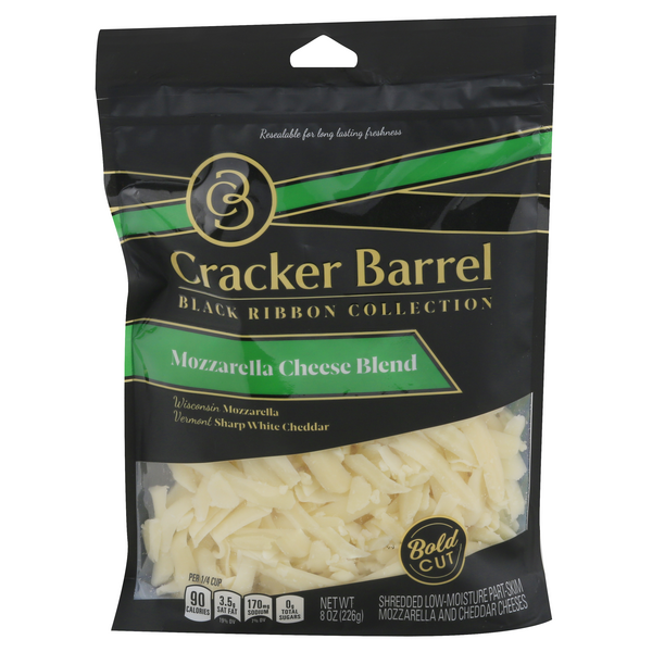 Save on Cracker Barrel Black Ribbon Collection Mozzarella Cheese Blend