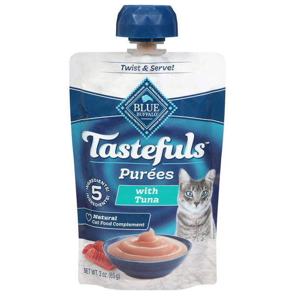 Blue Buffalo Tastefuls Adult Cat Natural Purees Tuna Resealable Twist Cap