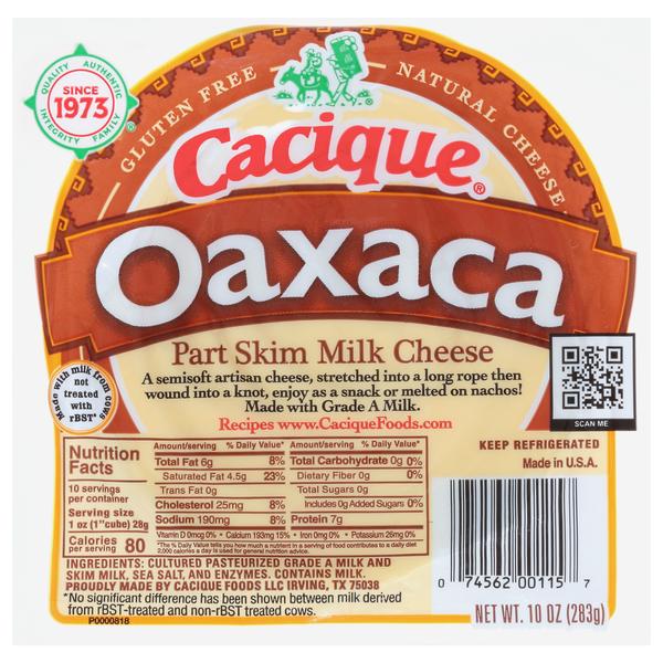 Cacique Oaxaca Part-Skim Milk Cheese