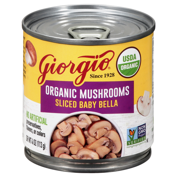 Giorgio Organic Sliced Baby Bella Mushrooms