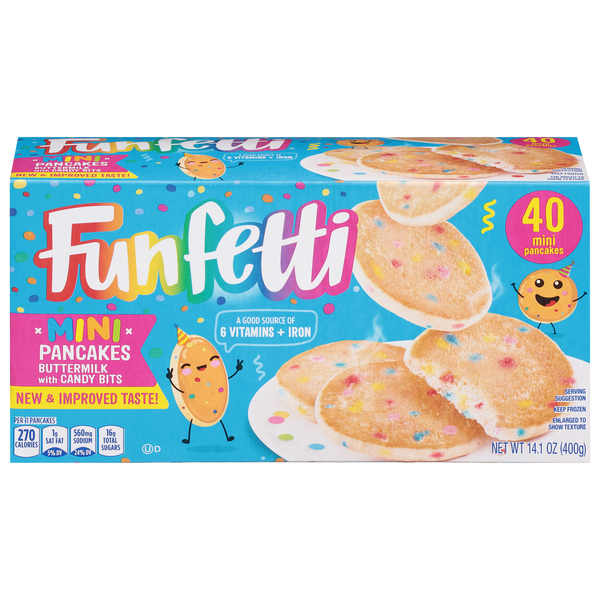 Funfetti Mini Buttermilk Pancakes with Candy Bits - 40 ct