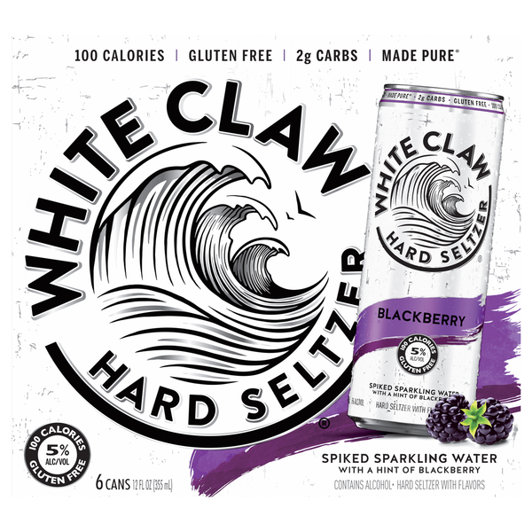 White Claw Blackberry Hard Seltzer - 6 ct