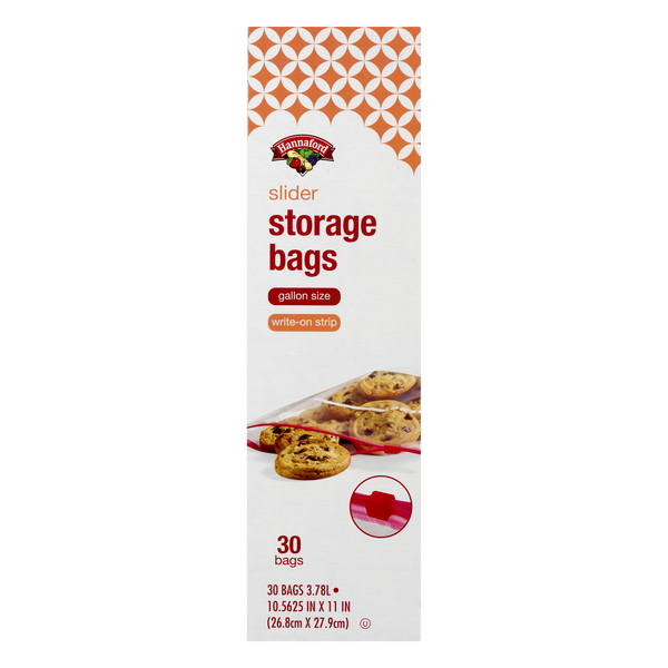 Hannaford Slider Gallon Storage Bags
