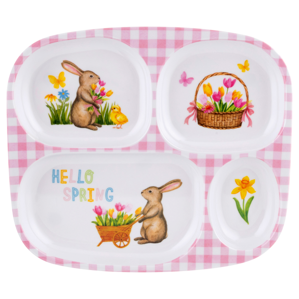 Smart Living Easter Divided Plate Hello Spring