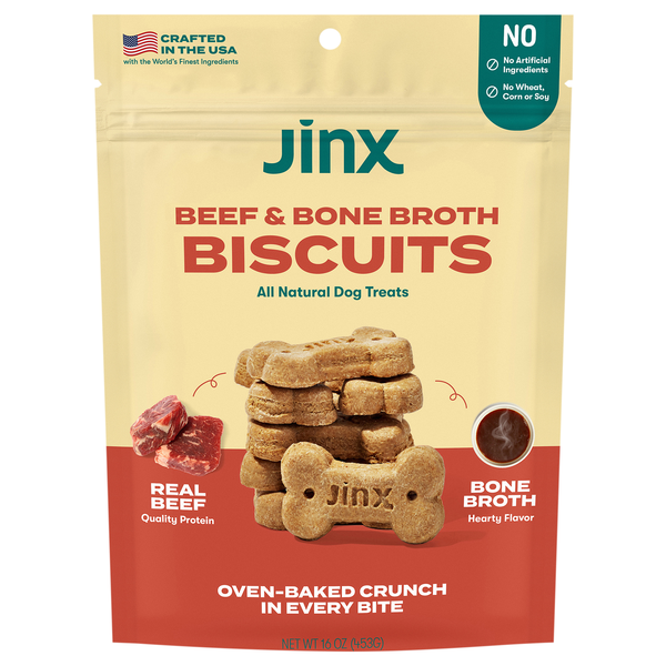 Jinx Natural Beef & Bone Broth Biscuits Dog Treats