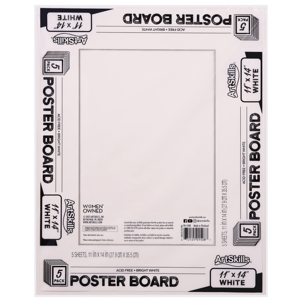 ArtSkills Poster Board White 11 X 14 Inch