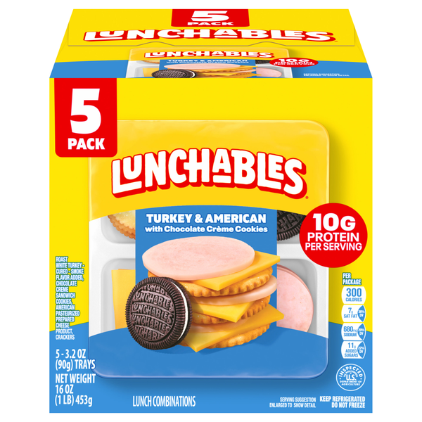 Lunchables Cracker Stackers Turkey & American - 5 ct
