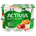 Activia Low Fat Strawberry & Peach Probiotic Yogurt Cups - 12 ct