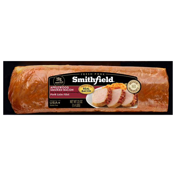 Smithfield Applewood Smoked Bacon Dry Rubbed Marinated Pork Loin Filet