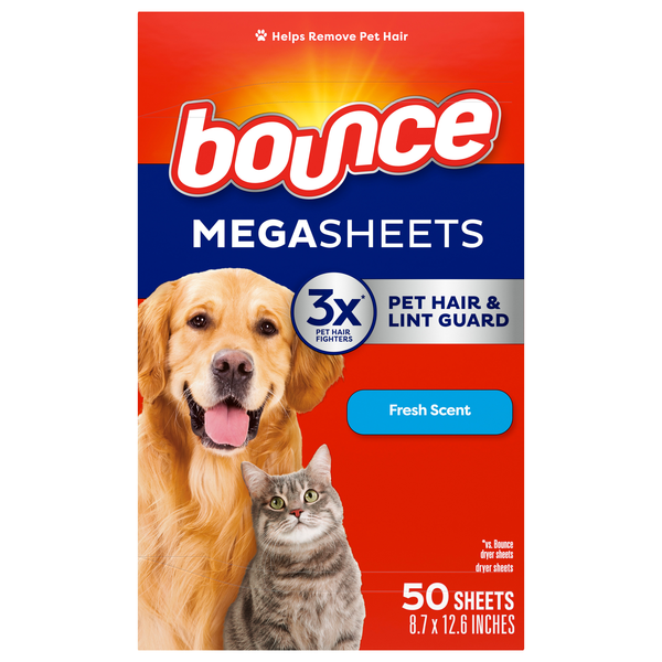 Bounce Pet Hair & Lint Guard Fresh Scent Mega Dryer Sheets