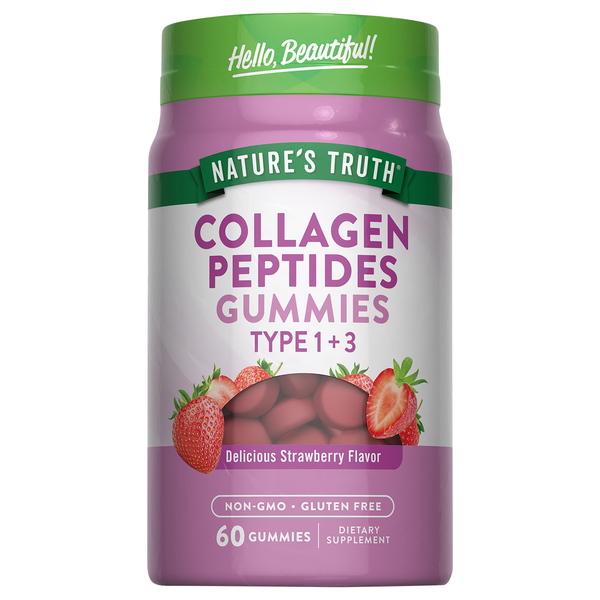Nature's Truth Beauty Collagen Types 1 + 3 Gummies Strawberry Flavor