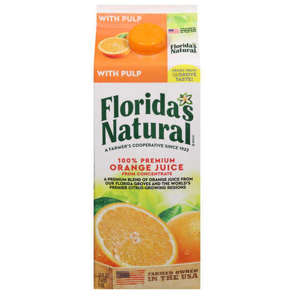 Florida's Natural 100% Premium Orange Juice with Pulp