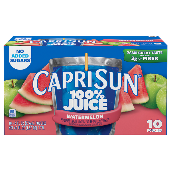 Capri Sun 100% Watermelon Juice Blend Pouches - 10 pk