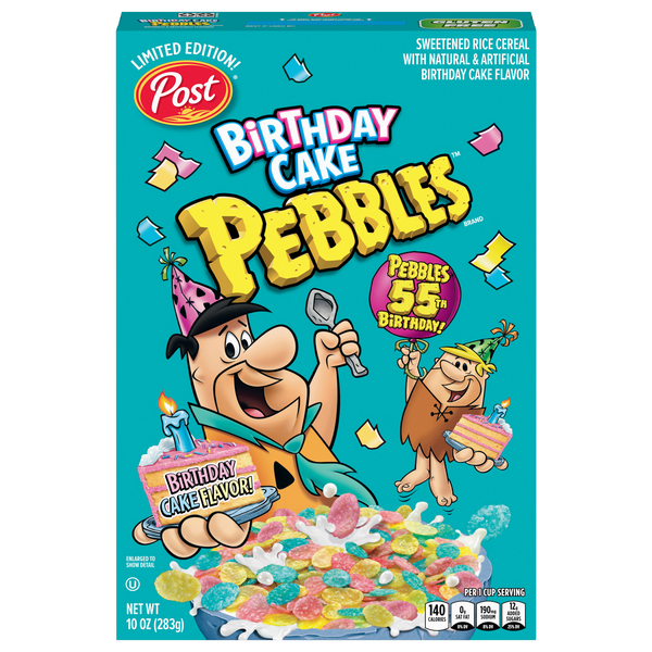 Post Pebbles Gluten Free Birthday Cake Cereal