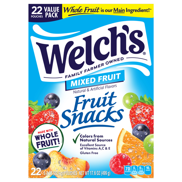 Welch's Fruit Snacks Mixed Fruit Value Pack - 22 ct