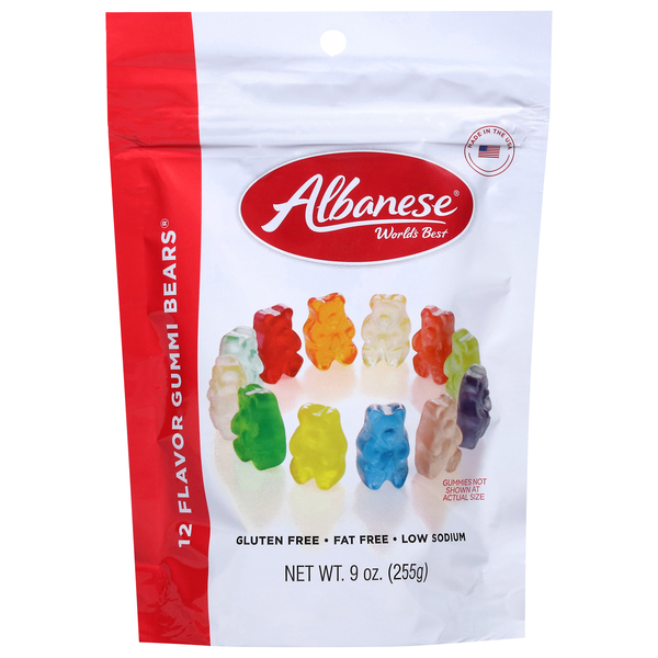 Albanese Gluten Free 12 Flavor Gummi Bears Candy