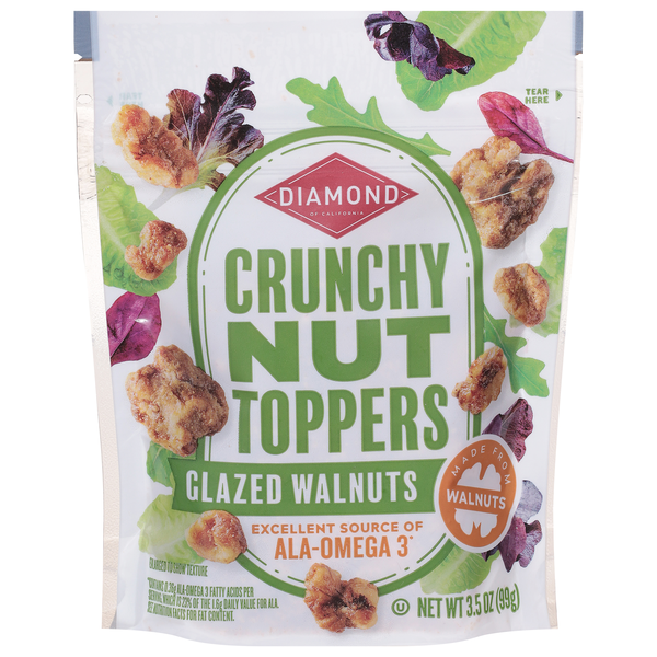 Diamond Crunchy Nut Toppers Glazed Walnuts