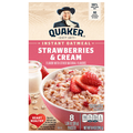 Quaker Strawberries & Cream Instant Oatmeal - 8 ct