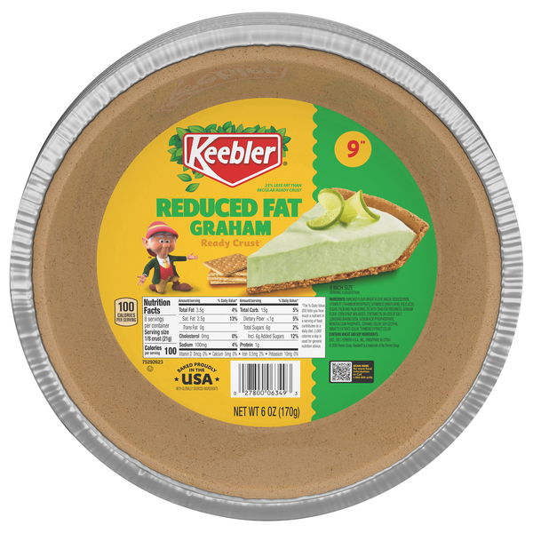 Keebler Ready Crust Reduced Fat 9 Inch Graham Pie Crust