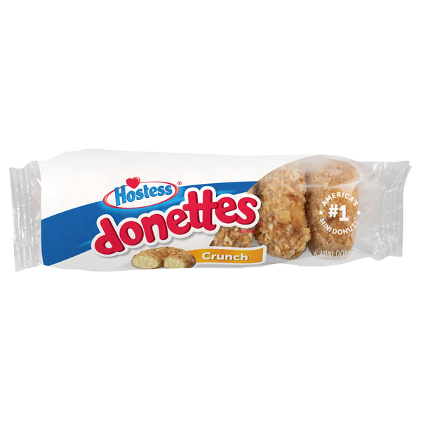 Hostess Donettes Mini Crunch Donuts - 6 ct