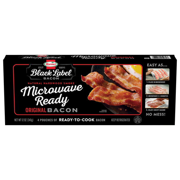 Hormel Black Label Microwave Ready Ready To Cook Original Bacon Slices