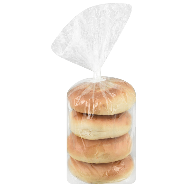 Hannaford Bakery Plain Bagels Unsliced - 4 ct