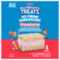 Kellogg's Rice Krispies Strawberry Ice Cream Sandwiches - 3 ct