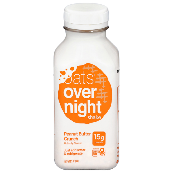 Oats Overnight Gluten Free Peanut Butter Crunch Shake with 15g Protein