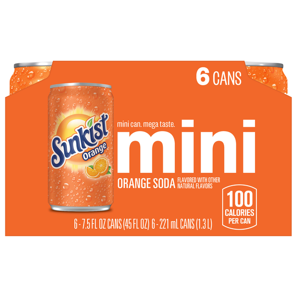 Sunkist Orange Soda - 6 pk