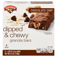Hannaford Dipped & Chewy Chocolate Chip Granola Bars - 6 ct