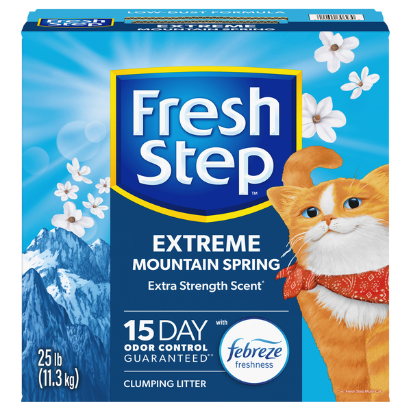 Fresh Step Extreme Clumping Mountain Spring Scent Low Dust Cat Litter